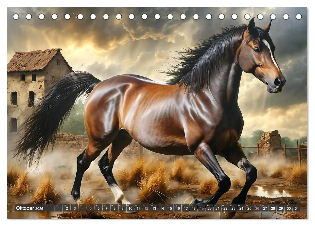 Bild: 9783457171042 | Schöne wilde Mustangs (Tischkalender 2025 DIN A5 quer), CALVENDO...