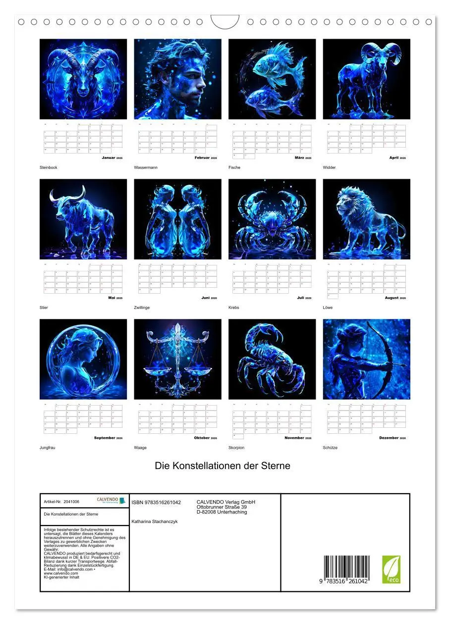 Bild: 9783516261042 | Die Konstellationen der Sterne (Wandkalender 2026 DIN A3 hoch),...