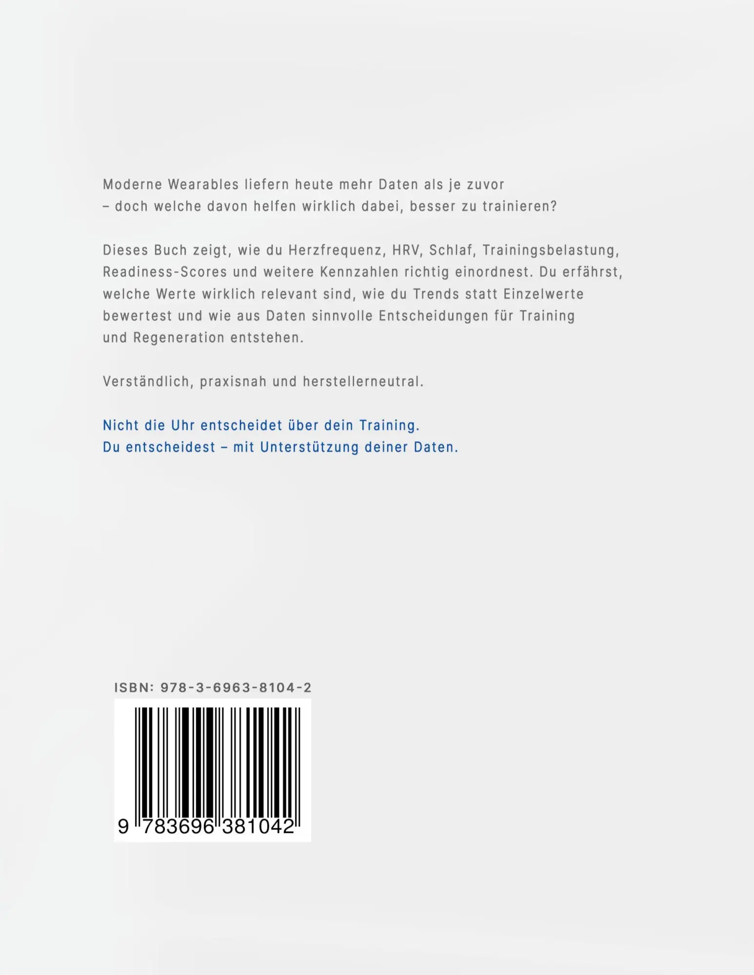 Rückseite: 9783696381042 | Wearables sinnvoll nutzen | Stefan Schurr | Taschenbuch | 96 S. | 2026