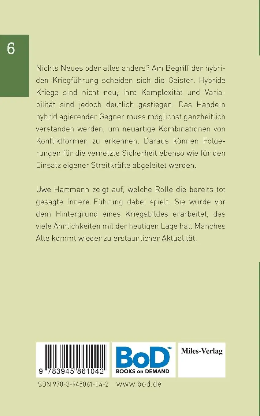 Rückseite: 9783945861042 | Hybrider Krieg als neue Bedrohung von Freiheit und Frieden | Hartmann