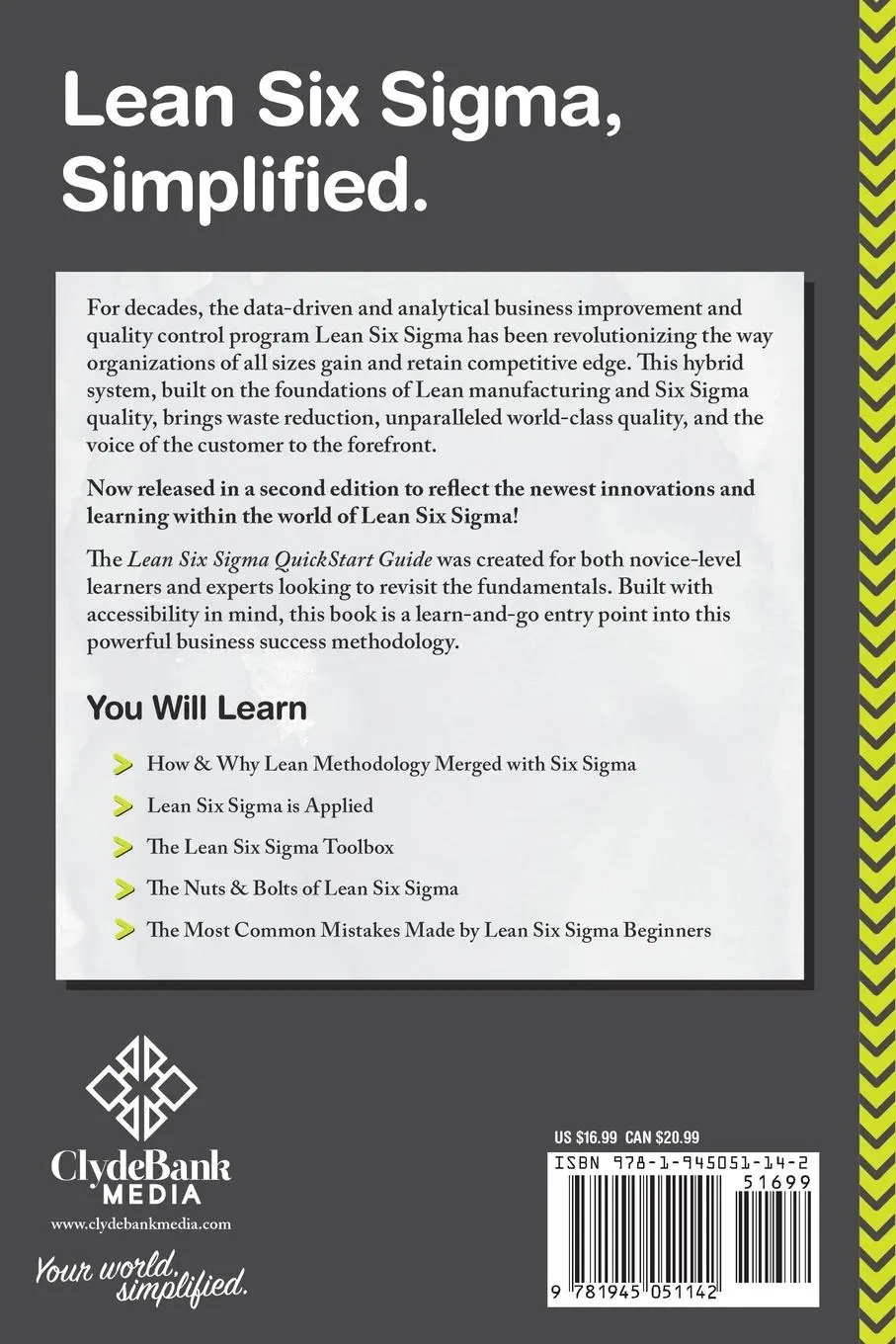 Rückseite: 9781945051142 | Lean Six Sigma QuickStart Guide | Benjamin Sweeney (u. a.) | Buch