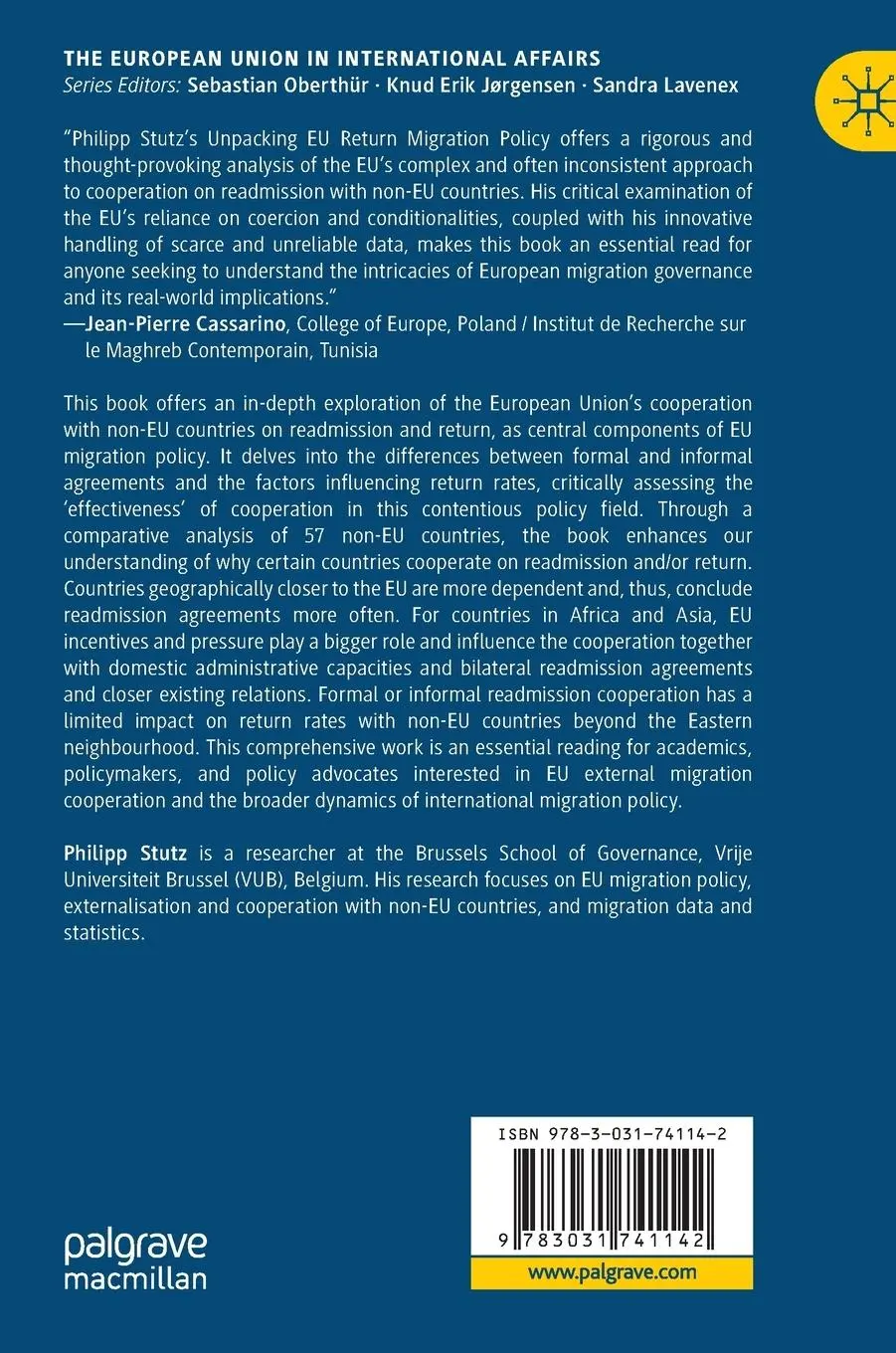 Rückseite: 9783031741142 | Unpacking EU Readmission and Return Policy with non-EU Countries | xv