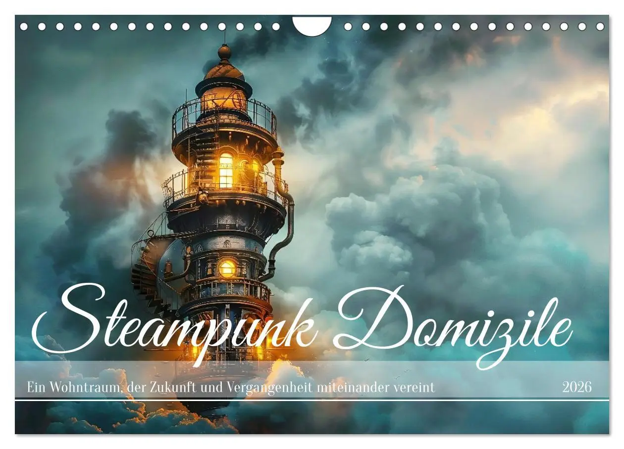 Cover: 9783457301142 | Steampunk Domizile (Wandkalender 2026 DIN A4 quer), CALVENDO...