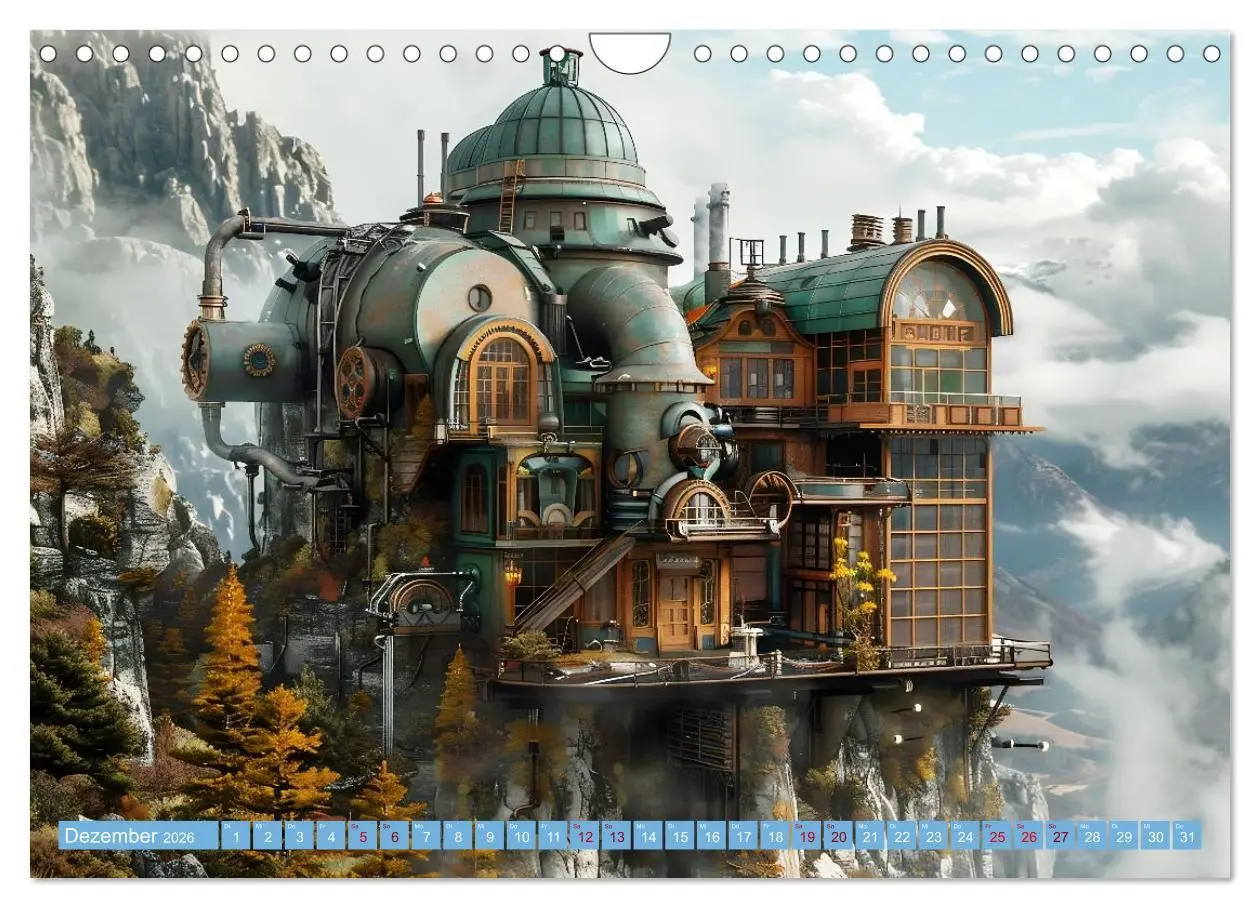 Bild: 9783457301142 | Steampunk Domizile (Wandkalender 2026 DIN A4 quer), CALVENDO...