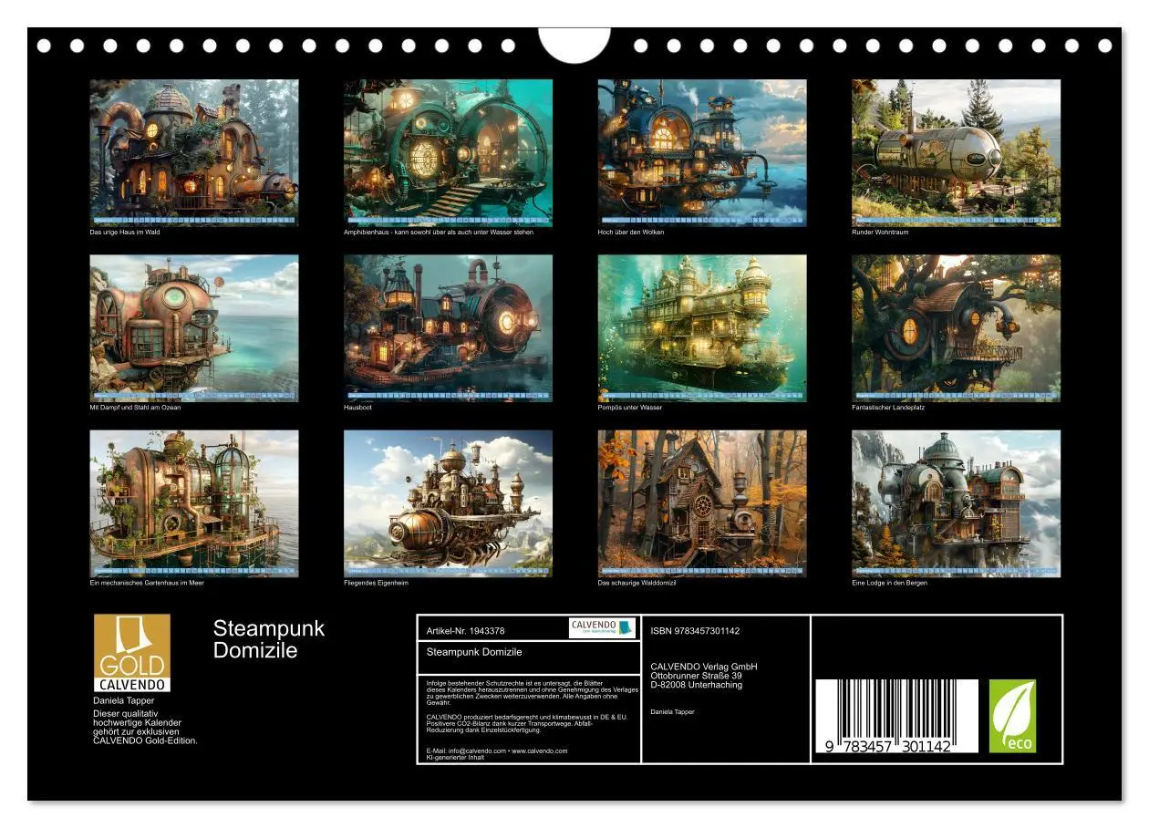 Bild: 9783457301142 | Steampunk Domizile (Wandkalender 2026 DIN A4 quer), CALVENDO...