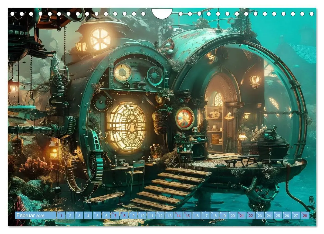 Bild: 9783457301142 | Steampunk Domizile (Wandkalender 2026 DIN A4 quer), CALVENDO...