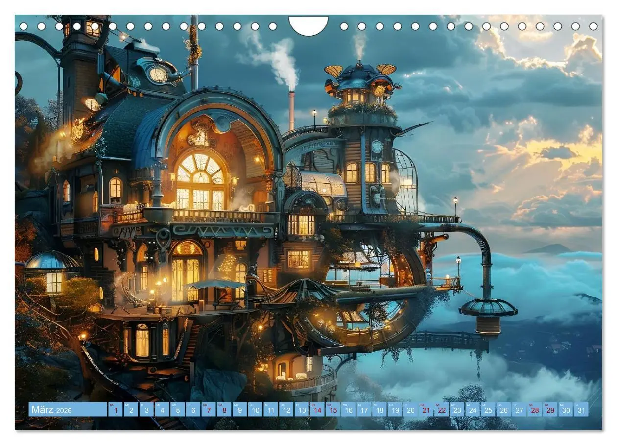 Bild: 9783457301142 | Steampunk Domizile (Wandkalender 2026 DIN A4 quer), CALVENDO...