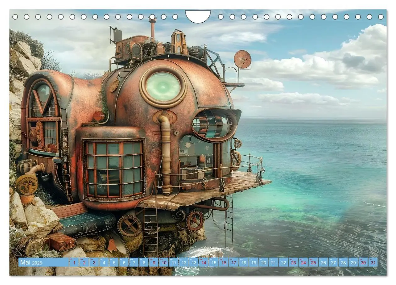 Bild: 9783457301142 | Steampunk Domizile (Wandkalender 2026 DIN A4 quer), CALVENDO...