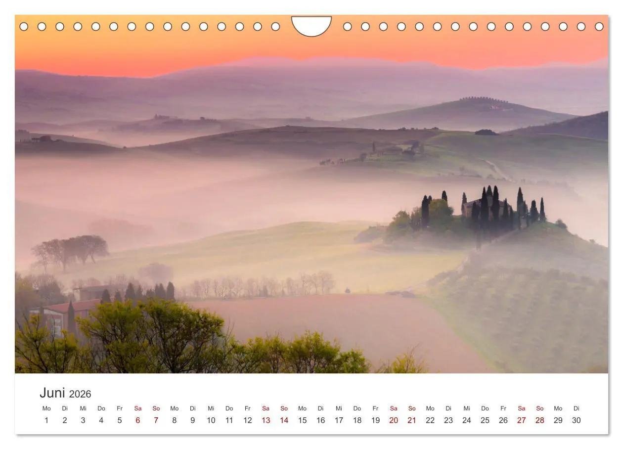 Bild: 9783457541142 | Traumziel Toskana (Wandkalender 2026 DIN A4 quer), CALVENDO...