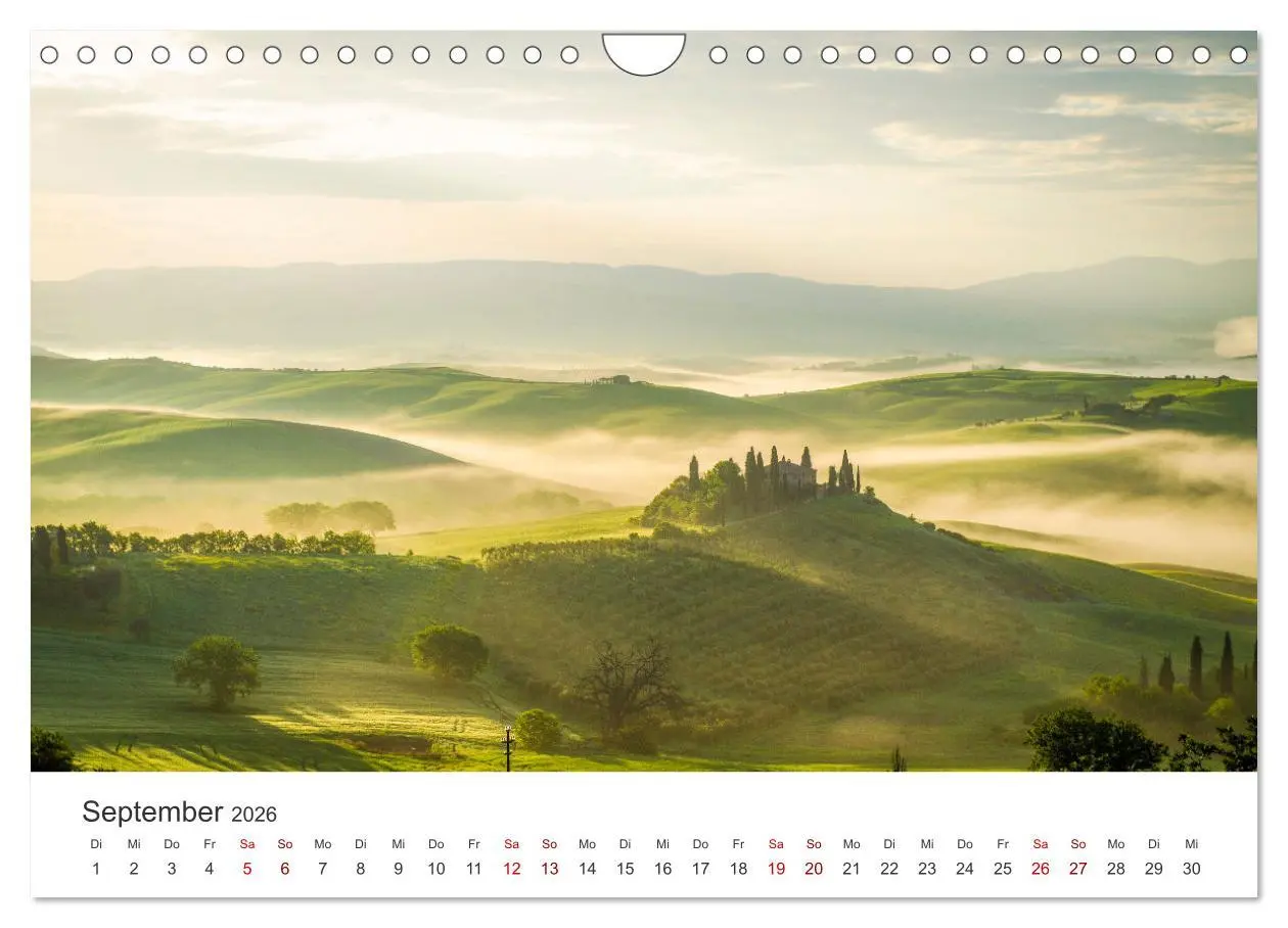 Bild: 9783457541142 | Traumziel Toskana (Wandkalender 2026 DIN A4 quer), CALVENDO...