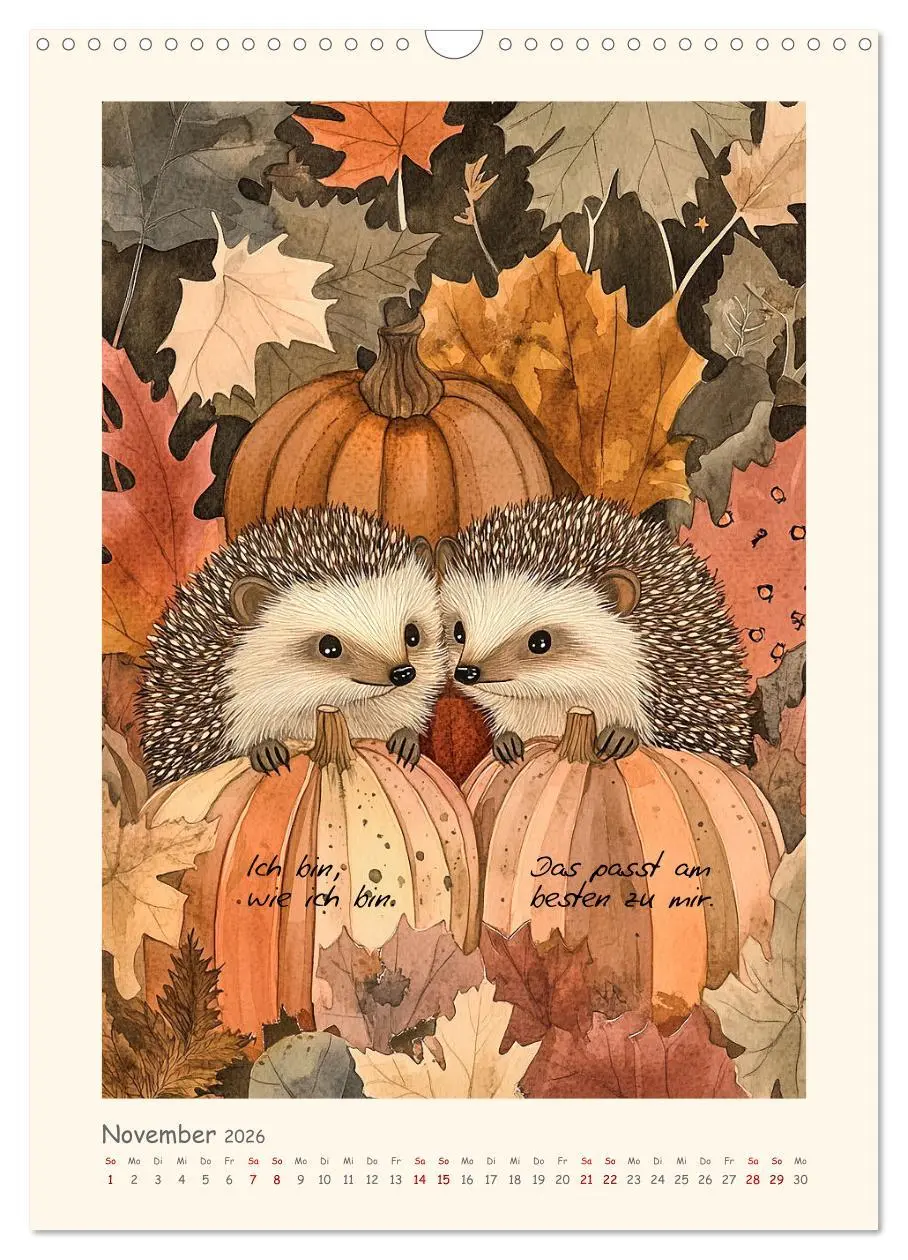 Bild: 9783516251142 | Liebenswerte Tierillustrationen (Wandkalender 2026 DIN A3 hoch),...