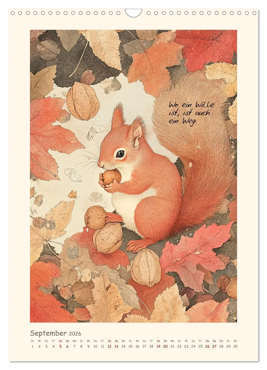 Bild: 9783516251142 | Liebenswerte Tierillustrationen (Wandkalender 2026 DIN A3 hoch),...