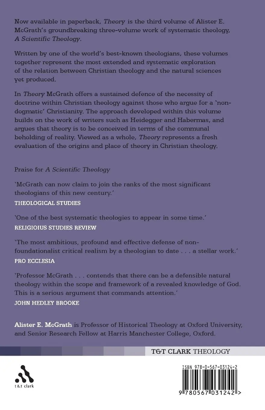 Rückseite: 9780567031242 | Scientific Theology | Theory: Volume 3 | Alister E. Mcgrath | Buch
