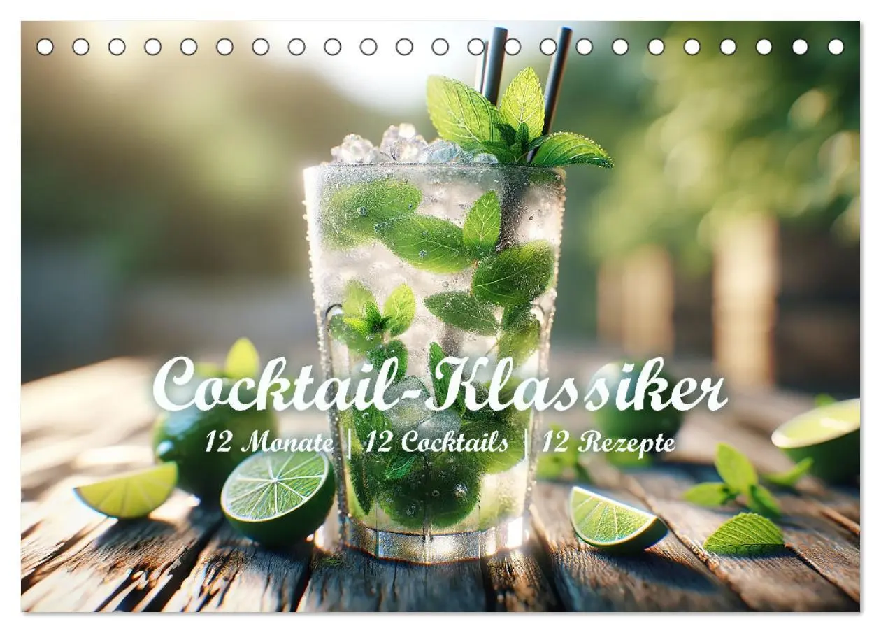 Cover: 9783457461242 | Cocktail-Klassiker (Tischkalender 2026 DIN A5 quer), CALVENDO...