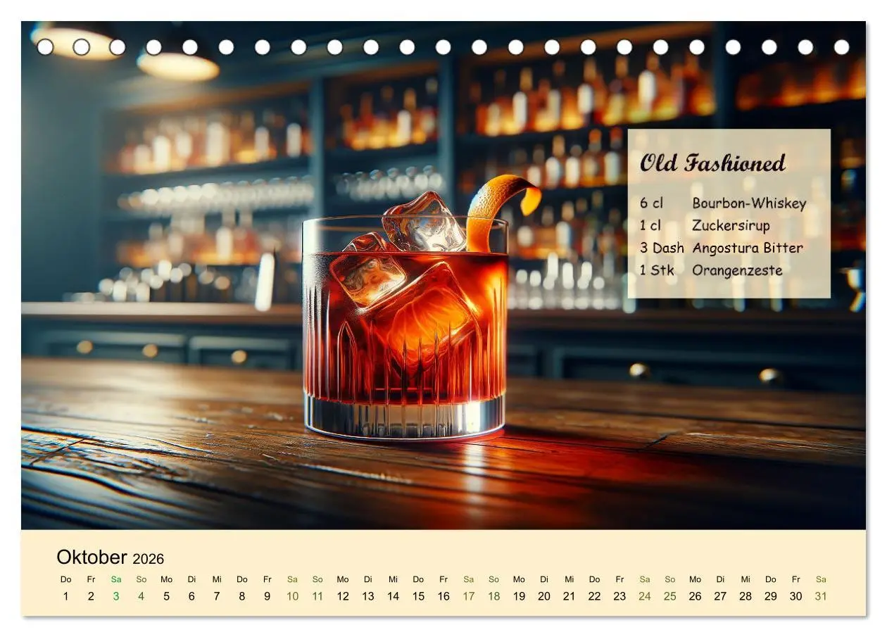Bild: 9783457461242 | Cocktail-Klassiker (Tischkalender 2026 DIN A5 quer), CALVENDO...