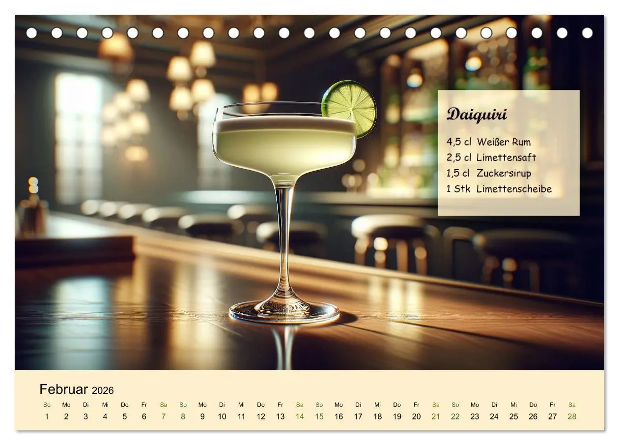 Bild: 9783457461242 | Cocktail-Klassiker (Tischkalender 2026 DIN A5 quer), CALVENDO...