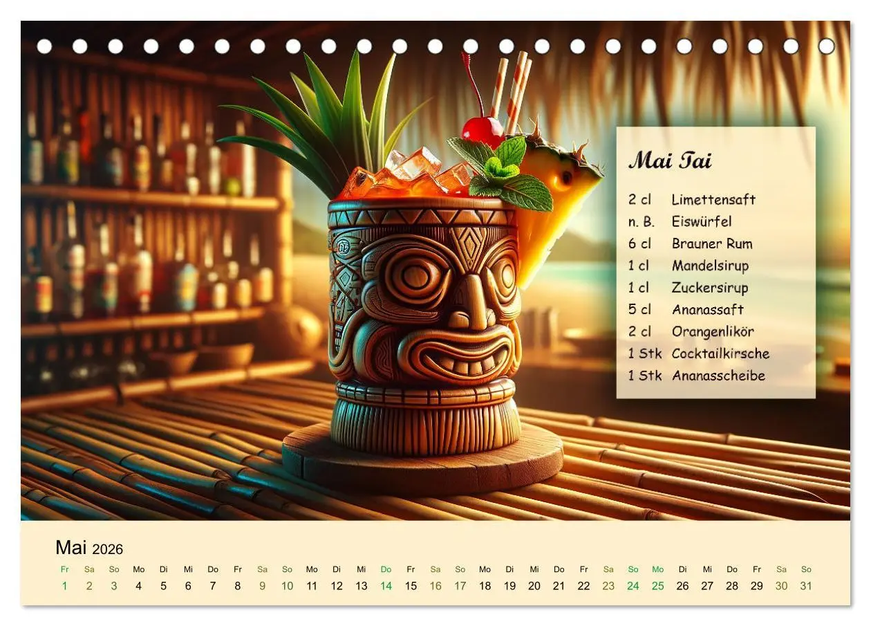 Bild: 9783457461242 | Cocktail-Klassiker (Tischkalender 2026 DIN A5 quer), CALVENDO...