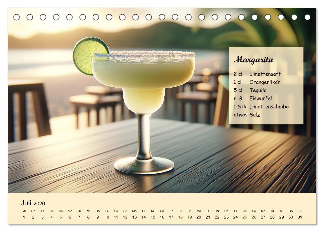 Bild: 9783457461242 | Cocktail-Klassiker (Tischkalender 2026 DIN A5 quer), CALVENDO...