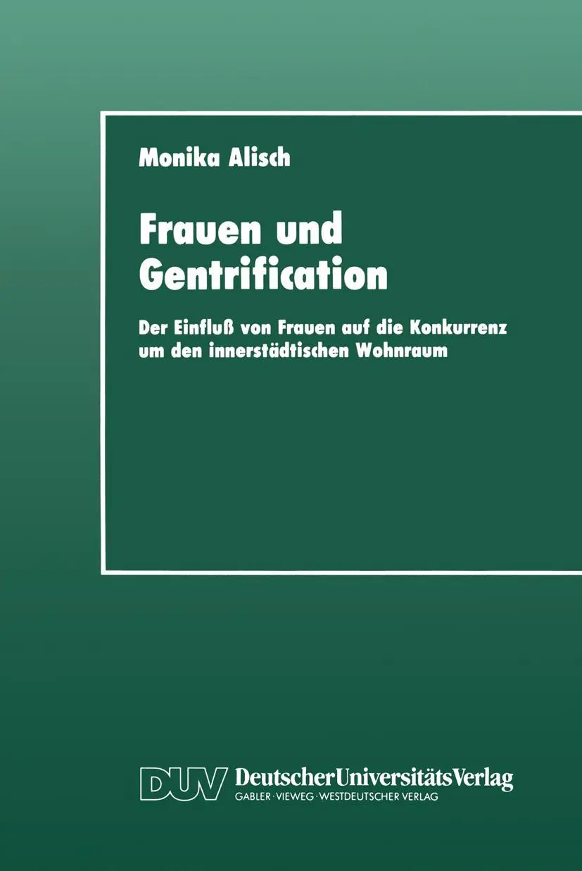 Cover: 9783824441242 | Frauen und Gentrification | Monika Alisch | Taschenbuch | 310 S.