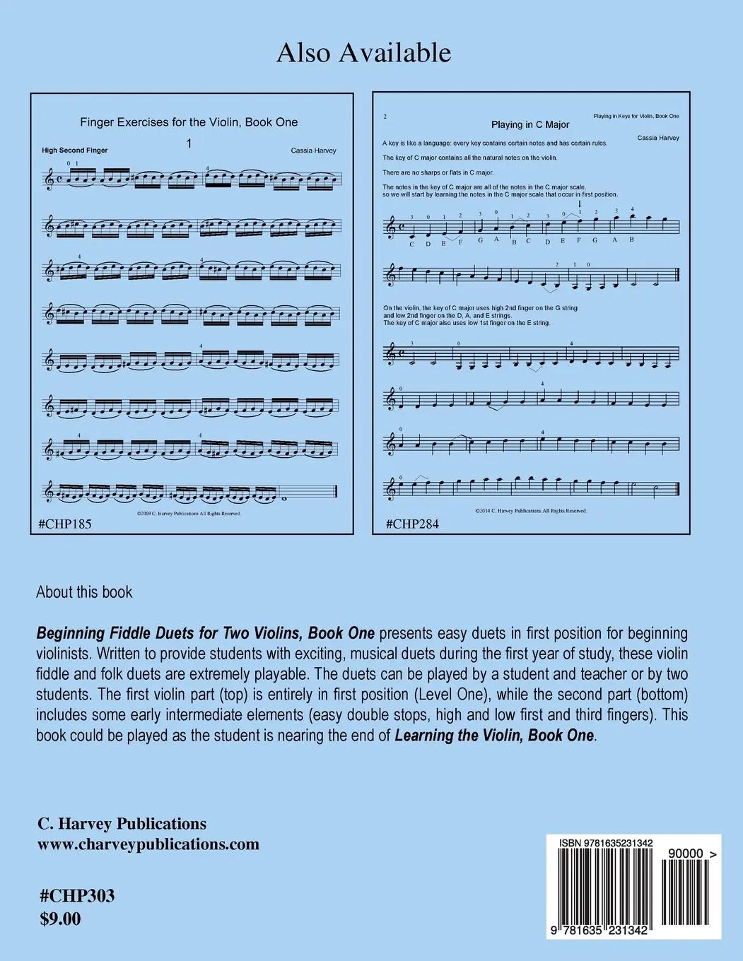 Rückseite: 9781635231342 | Beginning Fiddle Duets for Two Violins, Book One | Myanna Harvey