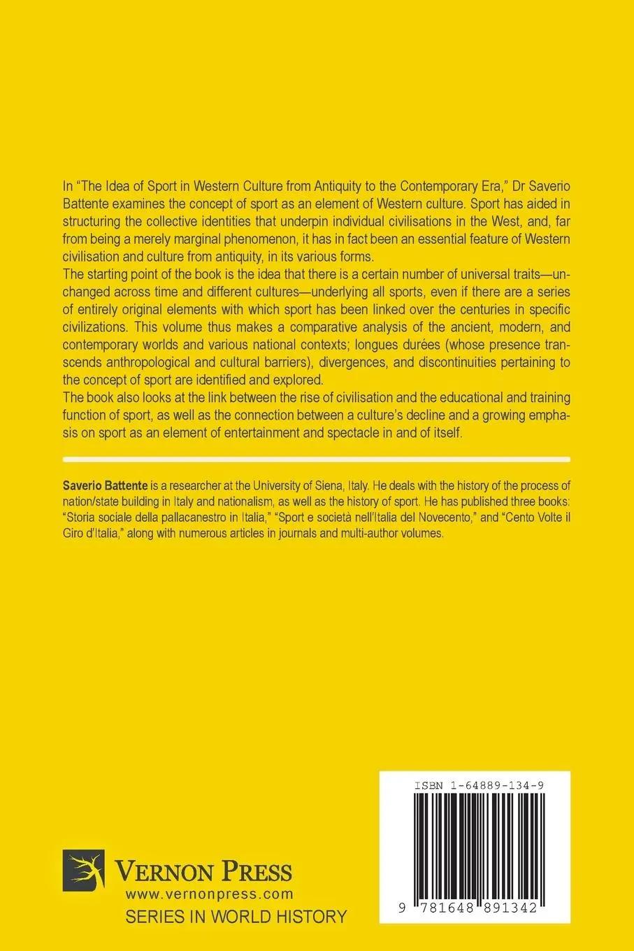 Rückseite: 9781648891342 | The Idea of Sport in Western Culture from Antiquity to the...