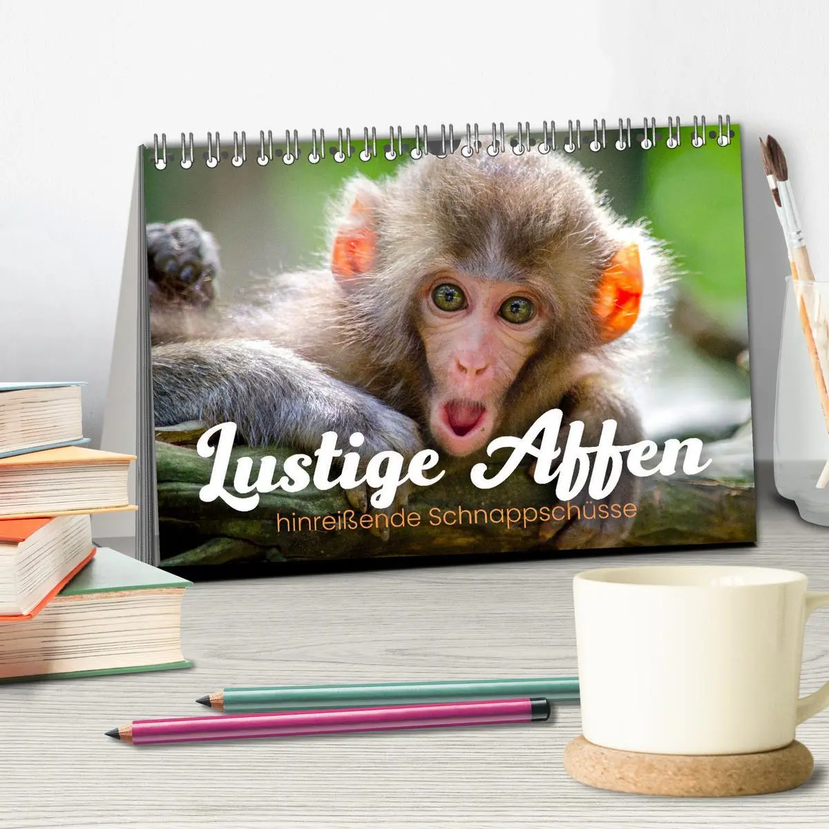 Bild: 9783457381342 | Lustige Affen - hinreißende Schnappschüsse (Tischkalender 2026 DIN...