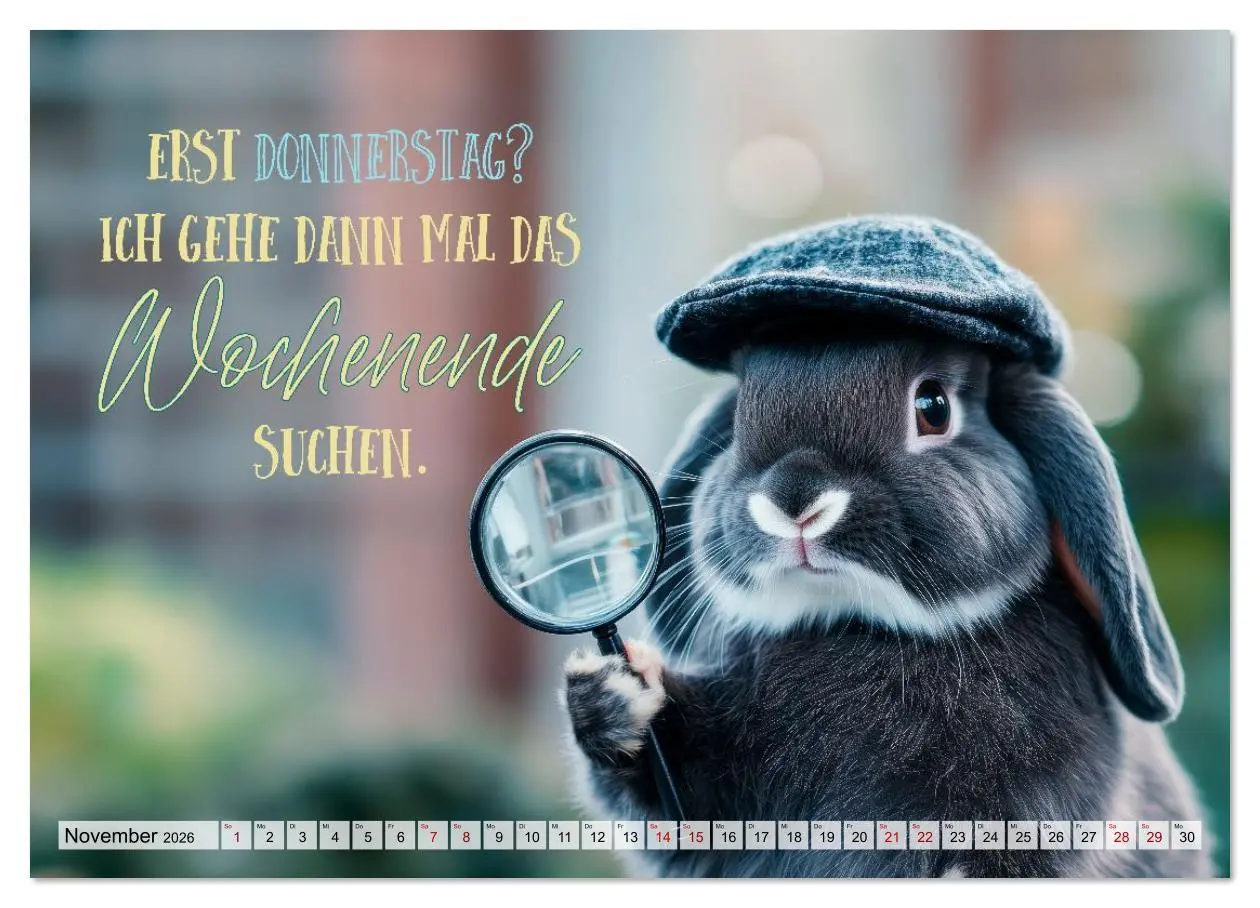 Bild: 9783516611342 | KANINCHEN Mit Humor durchs Jahr (hochwertiger Premium Wandkalender...