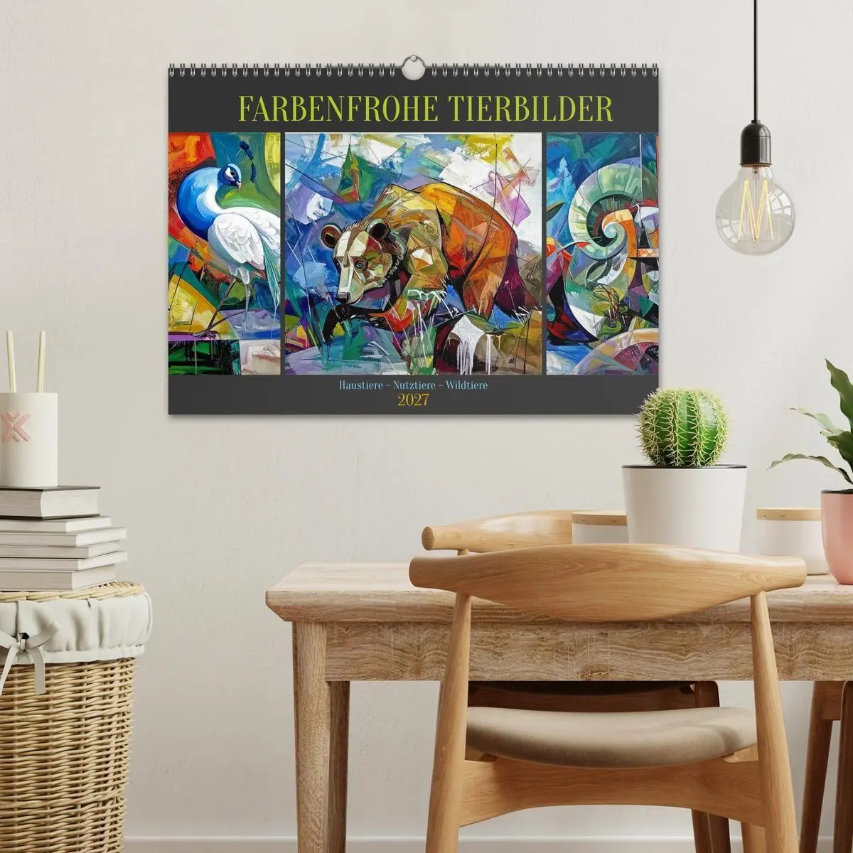Bild: 9783516921342 | Farbenfrohe Tierbilder (Wandkalender 2027 DIN A3 quer), CALVENDO...