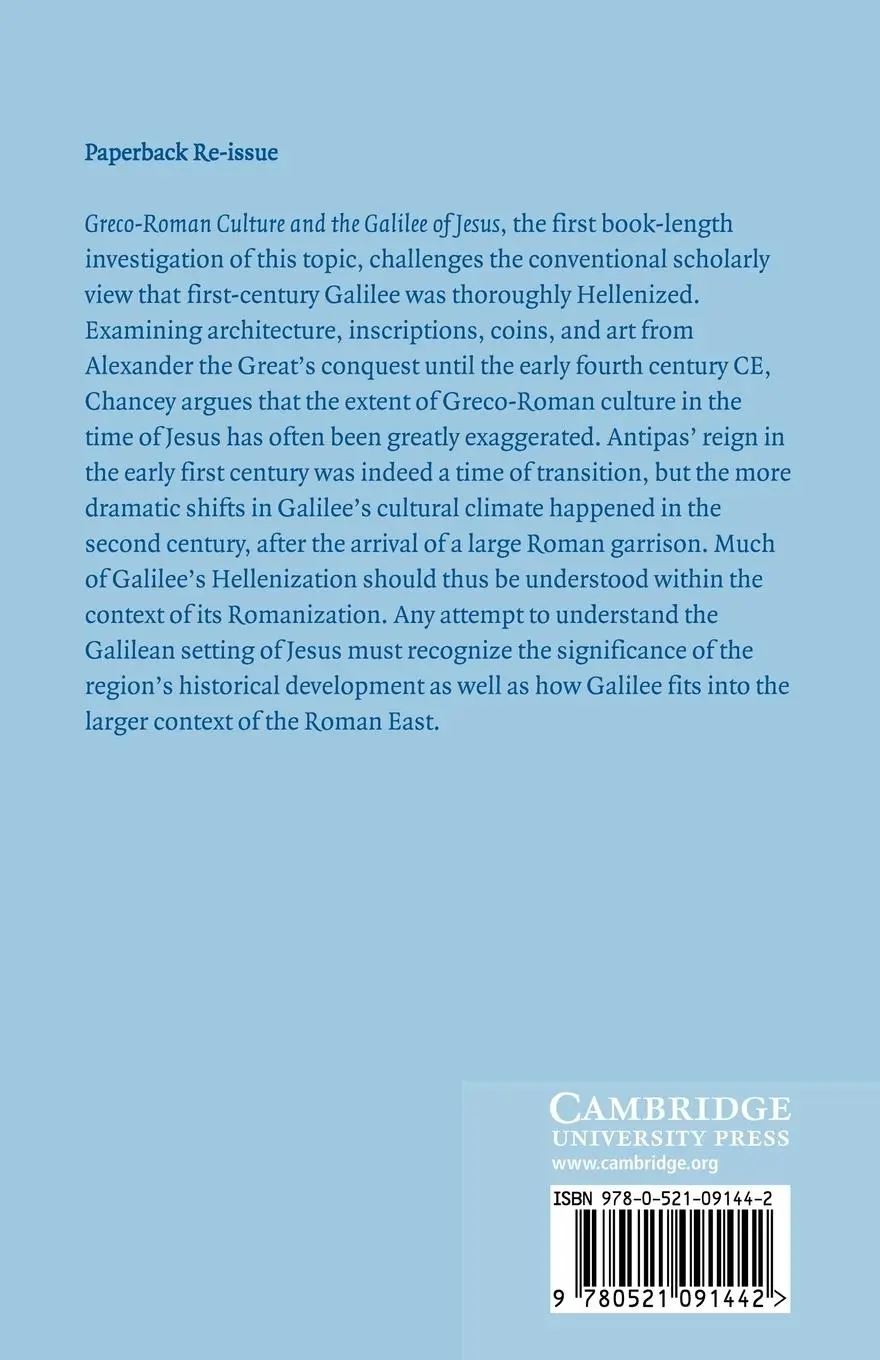 Rückseite: 9780521091442 | Greco-Roman Culture and the Galilee of Jesus | Mark A. Chancey (u. a.)