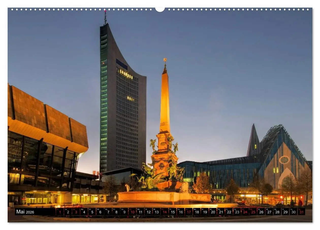 Bild: 9783516081442 | Reise durch Leipzig (Wandkalender 2026 DIN A2 quer), CALVENDO...