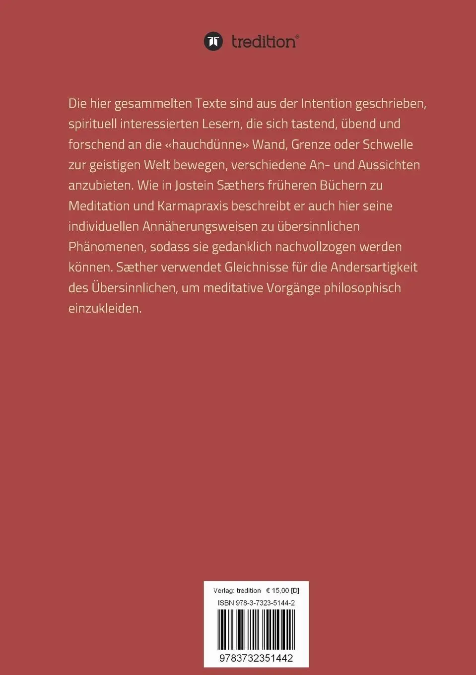 Rückseite: 9783732351442 | Hauchdünn | Jostein Sæther | Taschenbuch | 156 S. | Deutsch | 2016