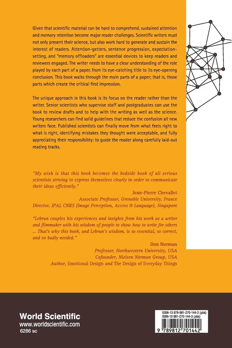 Rückseite: 9789812701442 | SCIENTIFIC WRITING | A READER &amp; WRITER'S.. | Jean-Luc Lebrun | Buch