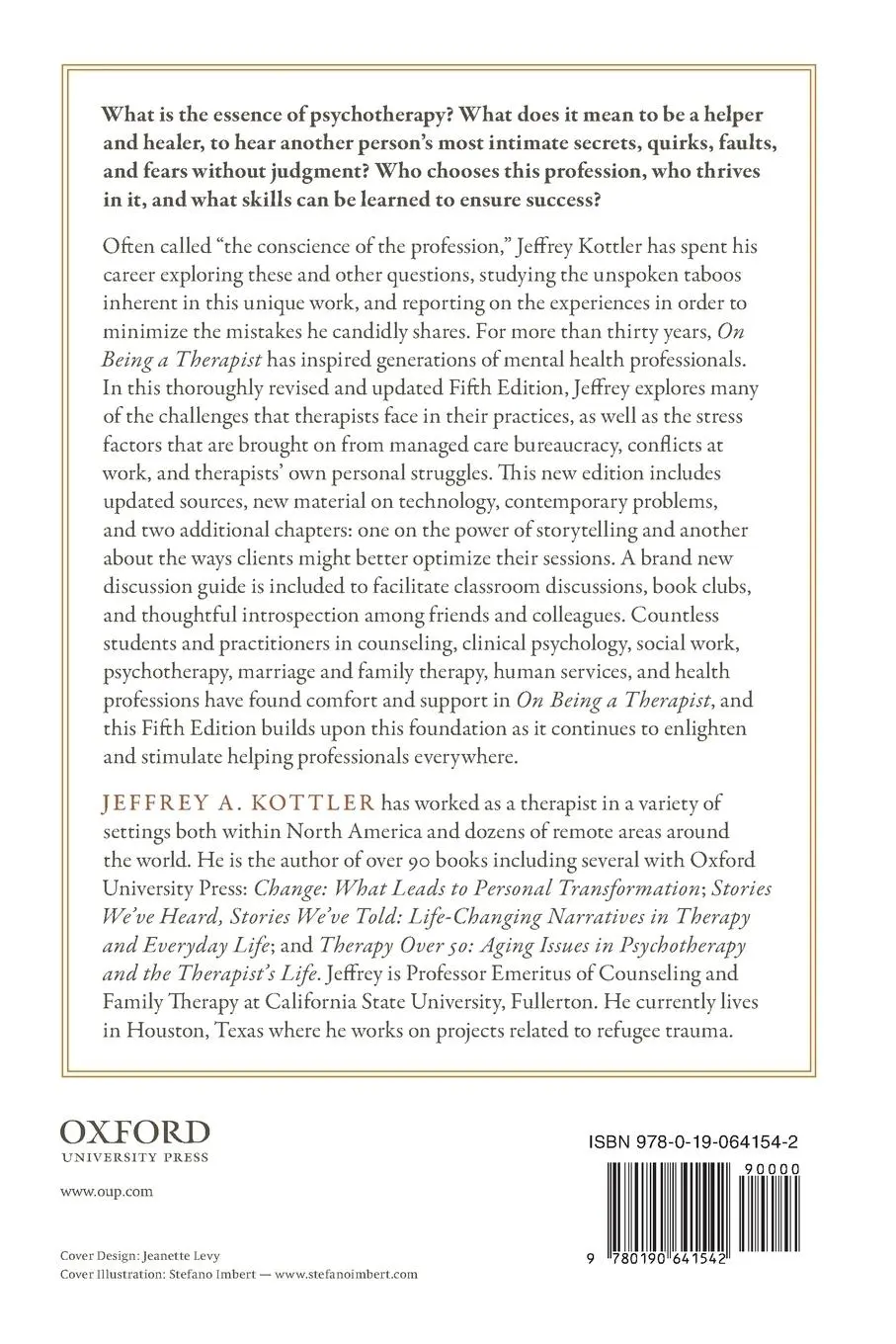 Rückseite: 9780190641542 | ON BEING A THERAPIST 5E P | Jeffrey A. Kottler | Taschenbuch | 2017