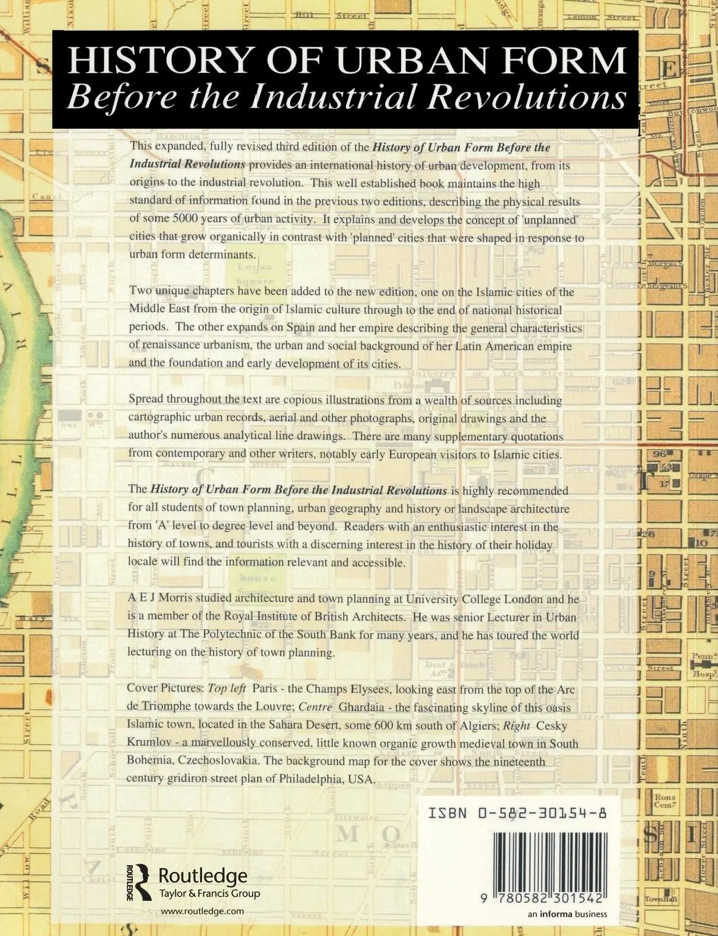 Rückseite: 9780582301542 | History of Urban Form Before the Industrial Revolution | Morris | Buch