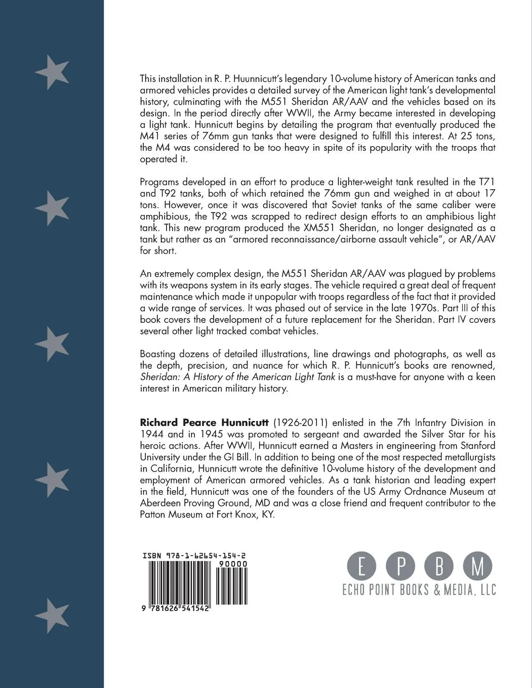 Rückseite: 9781626541542 | Sheridan | A History of the American Light Tank, Volume 2 | Hunnicutt