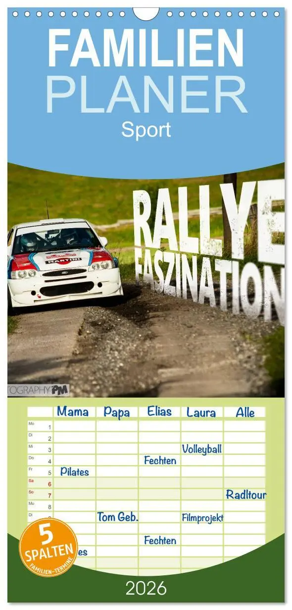 Cover: 9783516521542 | Familienplaner 2026 - Rallye Faszination 2026 mit 5 Spalten...