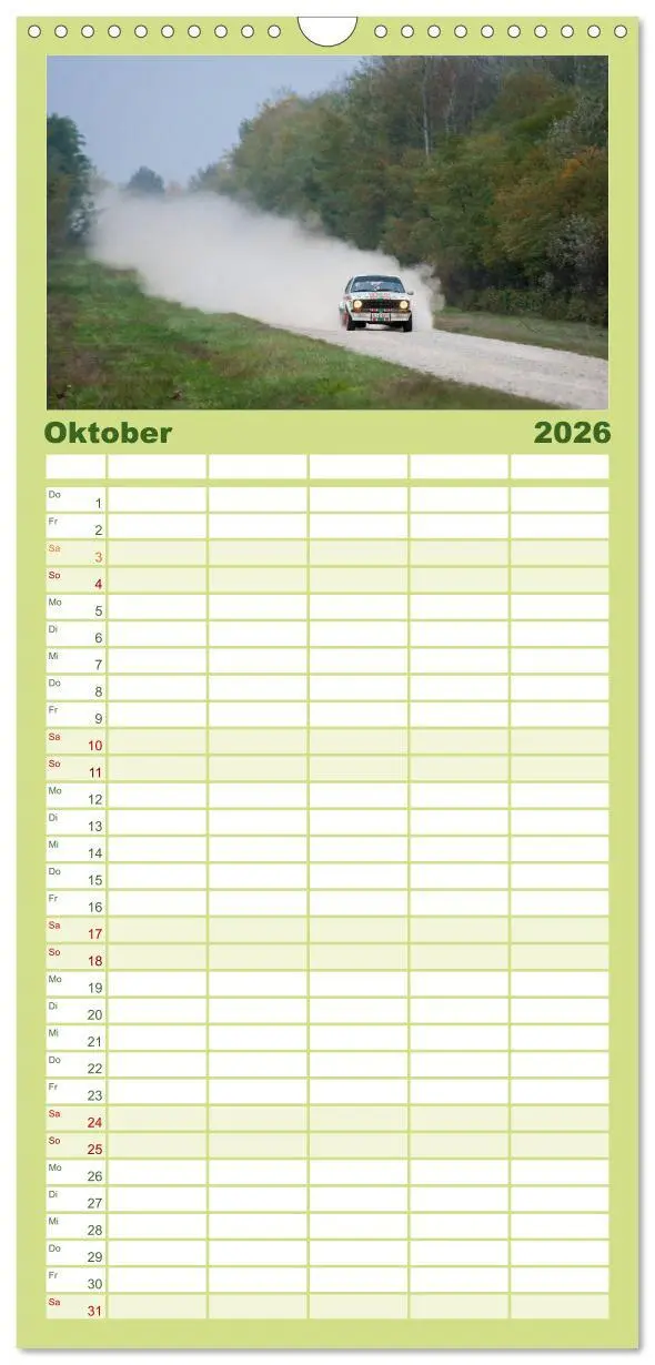 Bild: 9783516521542 | Familienplaner 2026 - Rallye Faszination 2026 mit 5 Spalten...