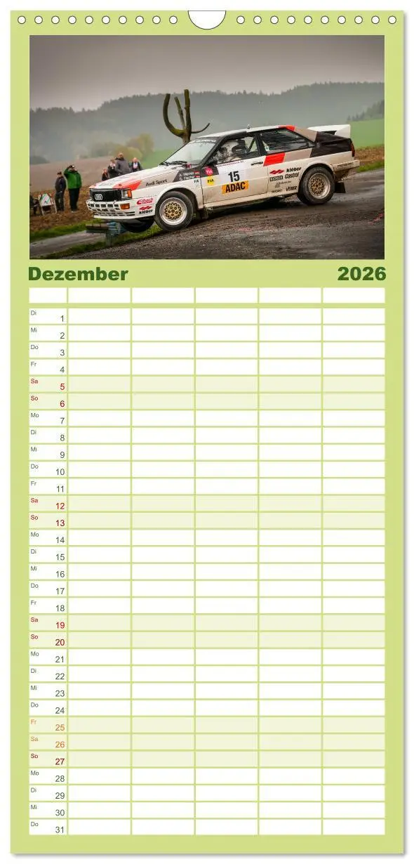 Bild: 9783516521542 | Familienplaner 2026 - Rallye Faszination 2026 mit 5 Spalten...