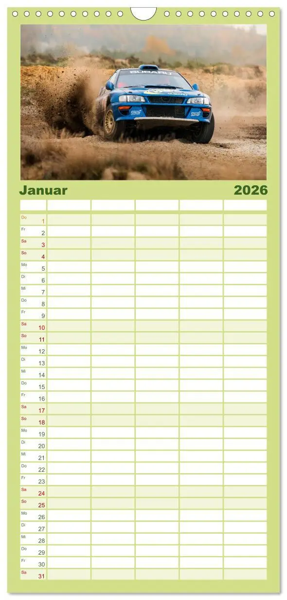 Bild: 9783516521542 | Familienplaner 2026 - Rallye Faszination 2026 mit 5 Spalten...