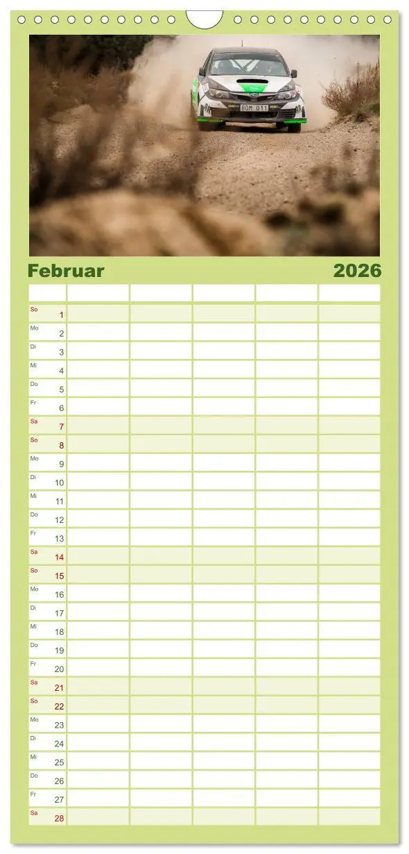 Bild: 9783516521542 | Familienplaner 2026 - Rallye Faszination 2026 mit 5 Spalten...