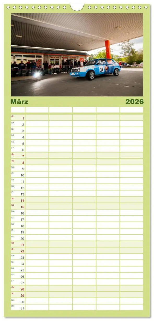 Bild: 9783516521542 | Familienplaner 2026 - Rallye Faszination 2026 mit 5 Spalten...