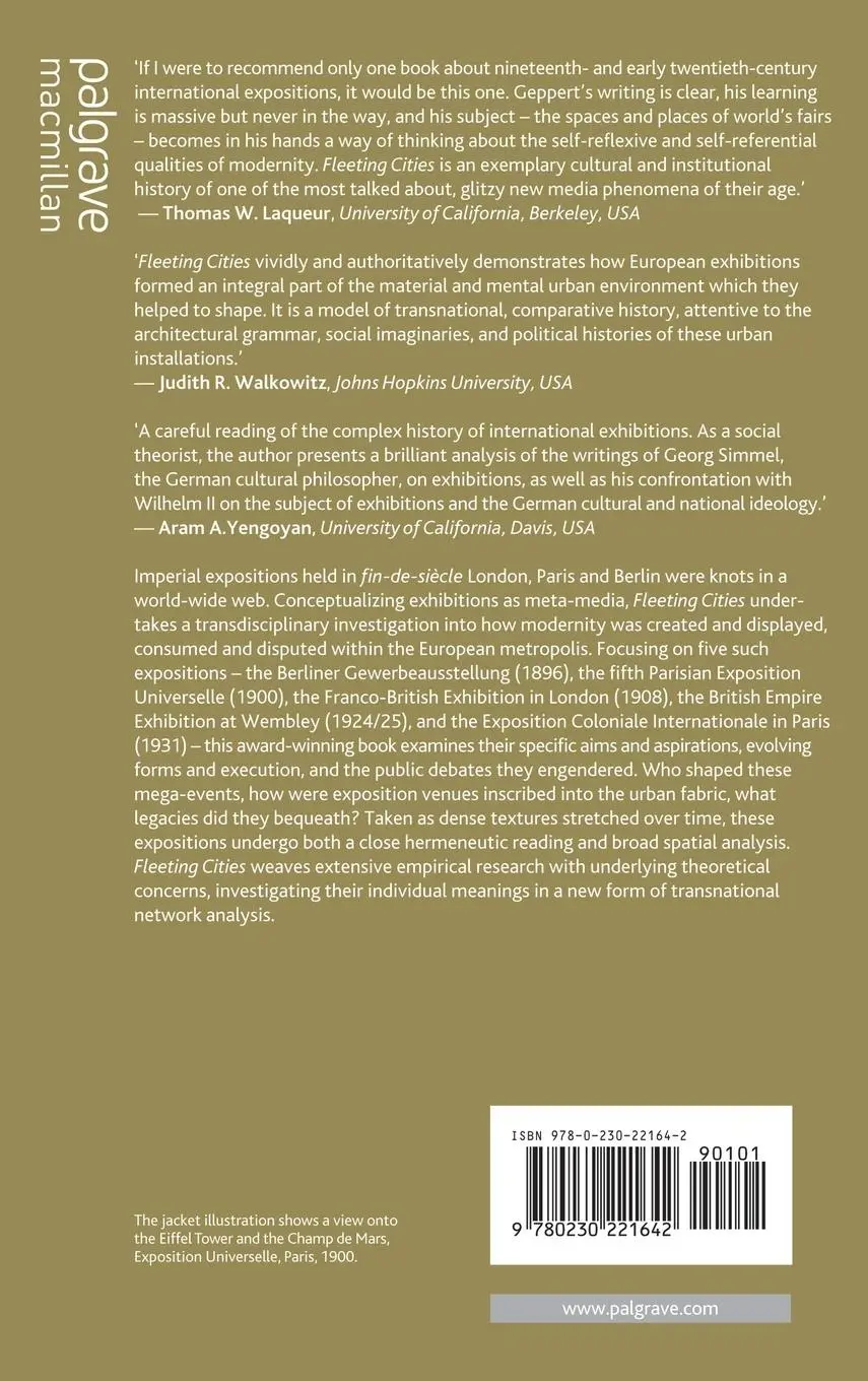 Rückseite: 9780230221642 | Fleeting Cities | Imperial Expositions in Fin-de-Siècle Europe | Buch