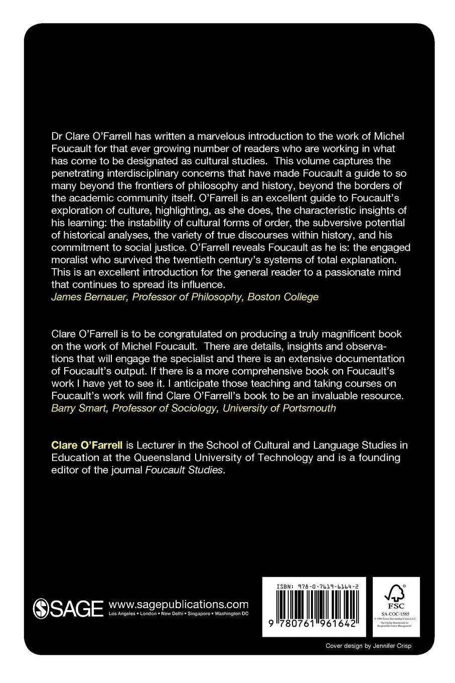 Rückseite: 9780761961642 | Michel Foucault | Clare O'Farrell | Taschenbuch | Englisch | 2005
