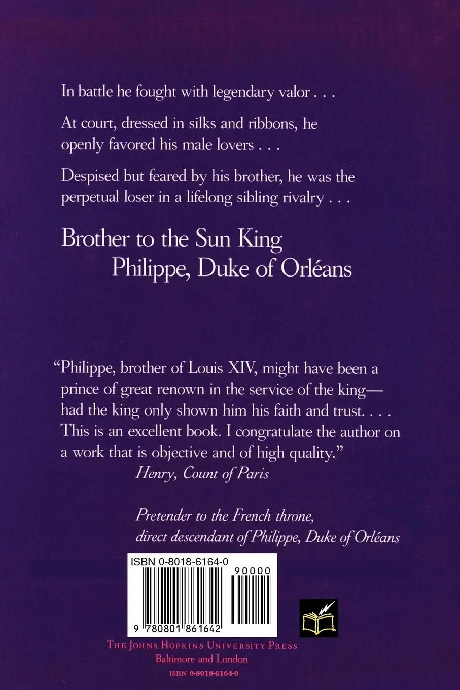 Rückseite: 9780801861642 | Brother to the Sun King | Philippe, Duke of Orleans | Barker | Buch
