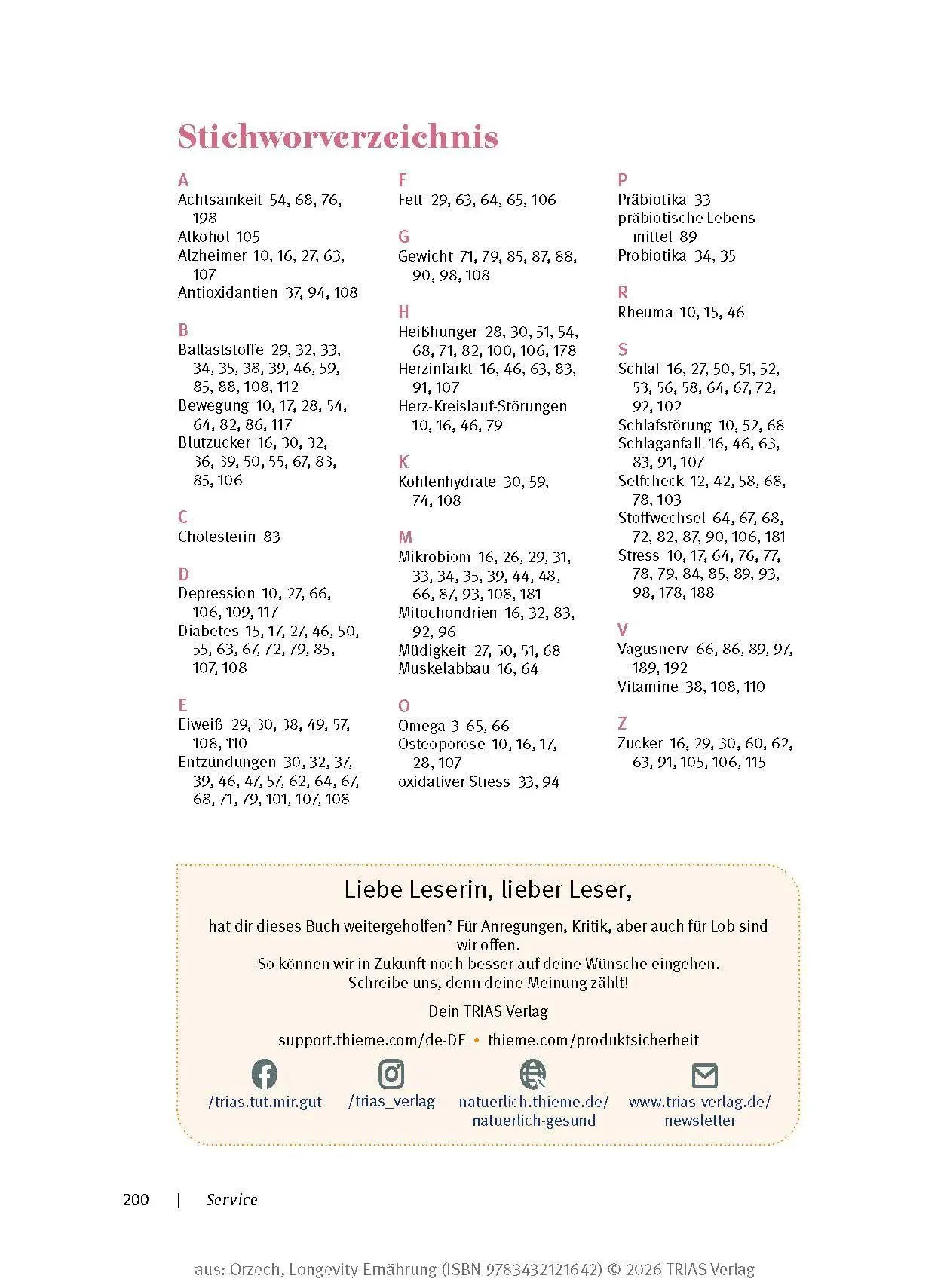 Bild: 9783432121642 | Longevity-Ernährung | Petra Orzech | Taschenbuch | 208 S. | Deutsch