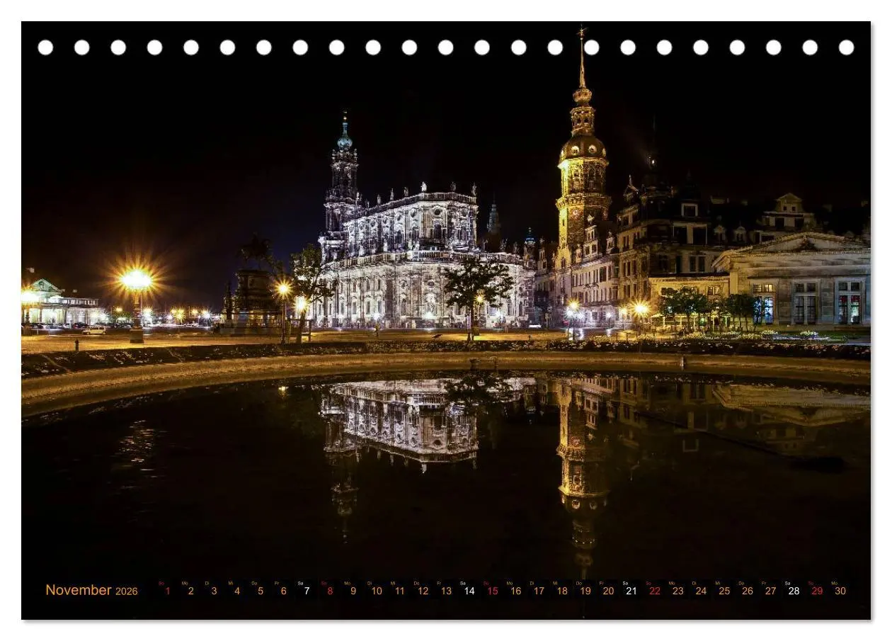 Bild: 9783516131642 | Eine Nacht in Dresden (Tischkalender 2026 DIN A5 quer), CALVENDO...