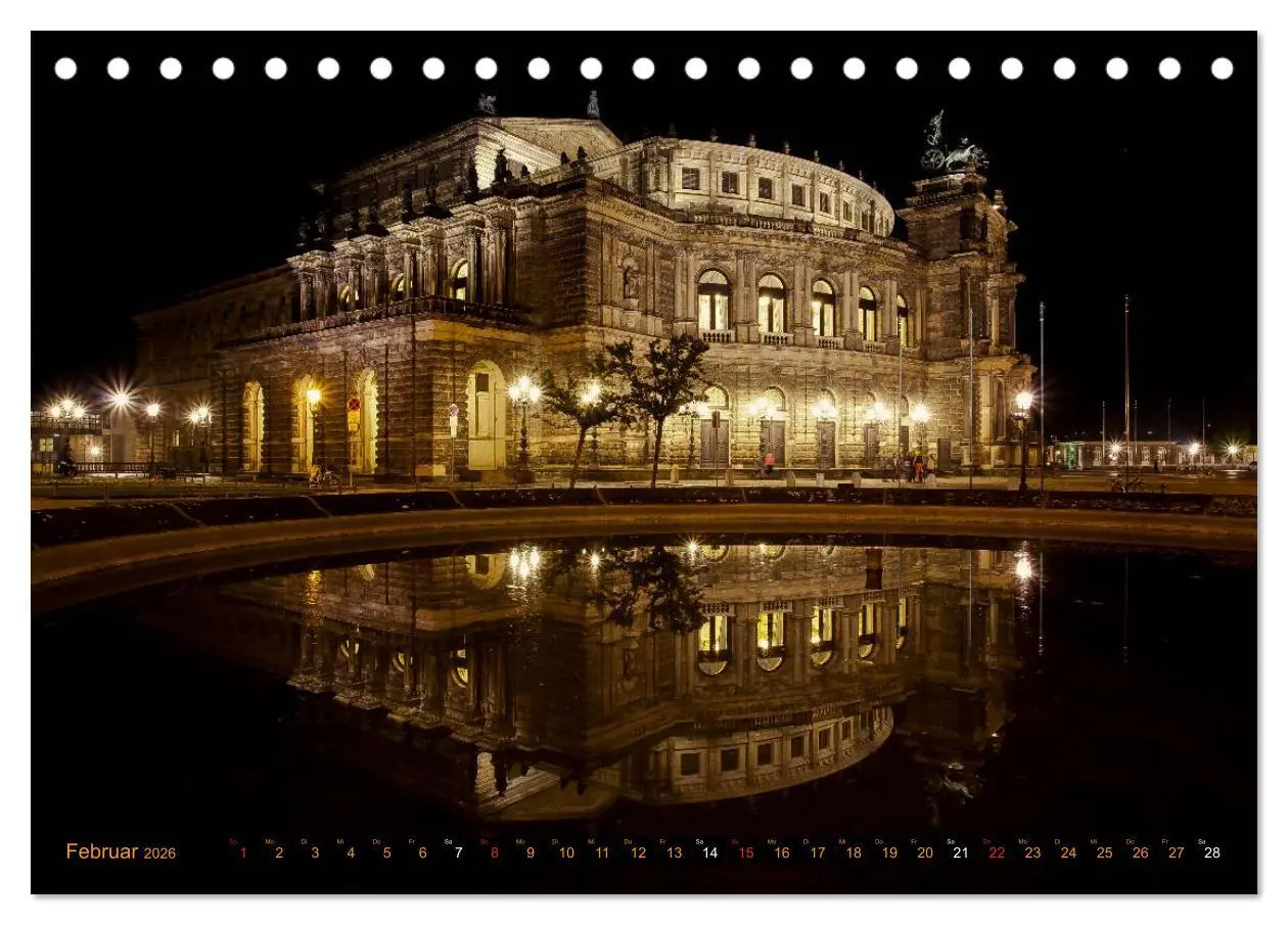 Bild: 9783516131642 | Eine Nacht in Dresden (Tischkalender 2026 DIN A5 quer), CALVENDO...