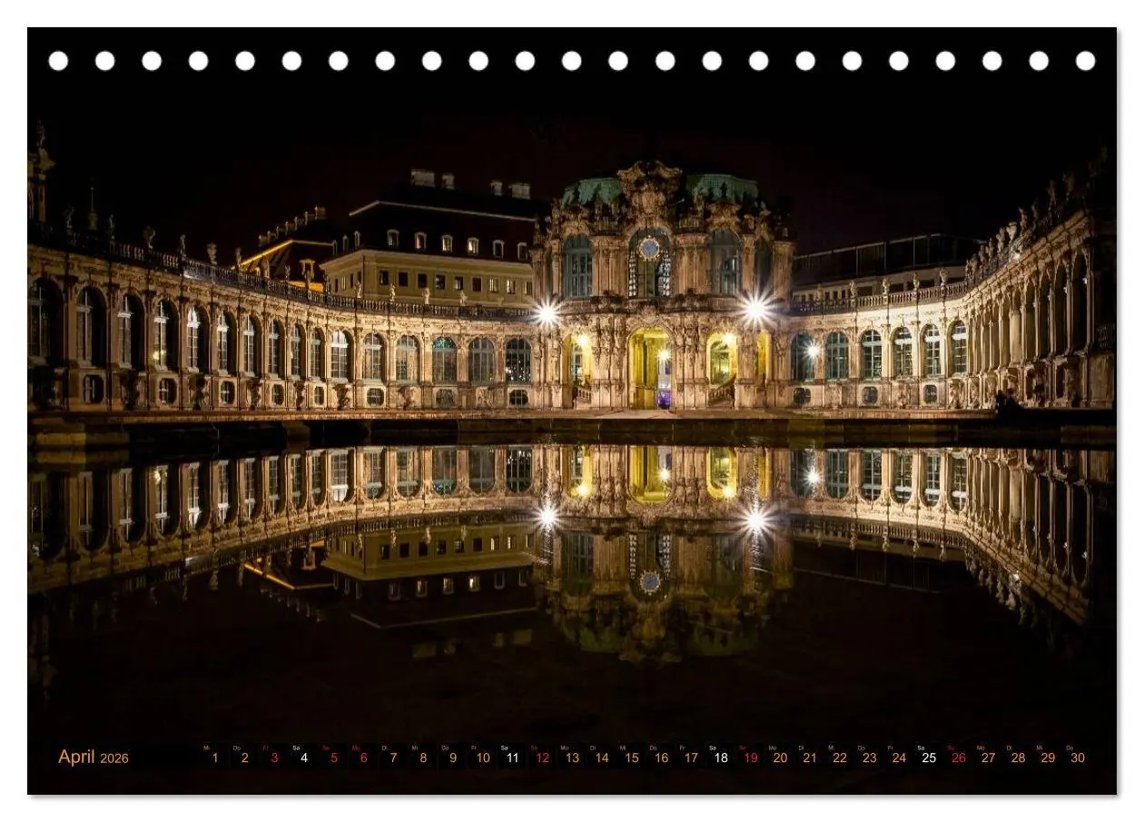 Bild: 9783516131642 | Eine Nacht in Dresden (Tischkalender 2026 DIN A5 quer), CALVENDO...