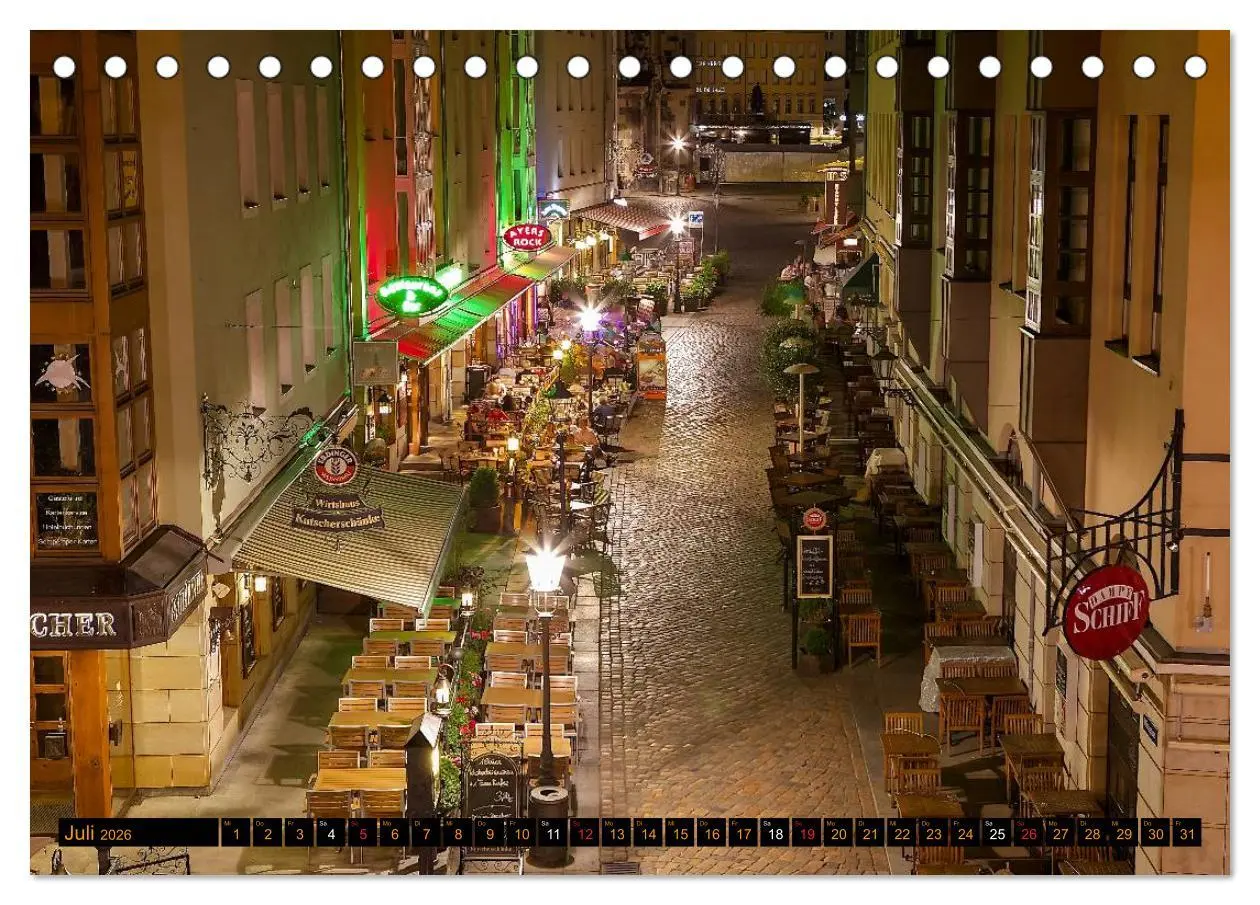 Bild: 9783516131642 | Eine Nacht in Dresden (Tischkalender 2026 DIN A5 quer), CALVENDO...