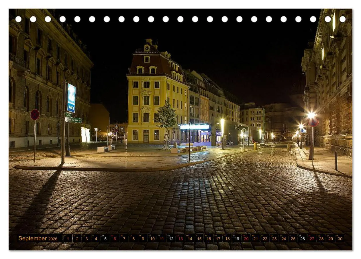 Bild: 9783516131642 | Eine Nacht in Dresden (Tischkalender 2026 DIN A5 quer), CALVENDO...